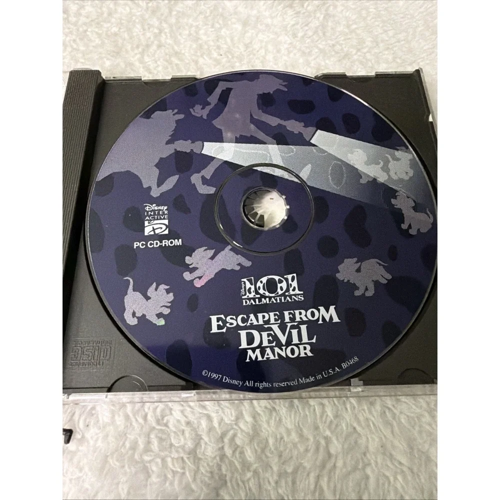 Disney 101 Dalmations Escape From Devil Manor PC CD ROM 1997 Jewel Case Vtg